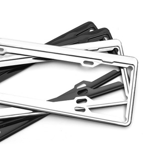 Factory Sells Generic Black Chrome Simple UV Printing logo <b>License</b> Plate <b>Frame</b> - Product Image 4