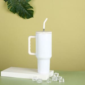 <b>40oz</b> H3.0 <b>Handle</b> Car Travel Mug Vacuum <b>Tumbler</b> Stainless Lid Straw Non-Slip ODM Custom Color - Product Image 4