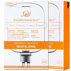 Masque Facial Revitalisant Elensilia Intracell à la Mucine d'Escargot et à la Propolis, 10 Feuilles, Anti-Âge, Hydratant, Soin de la Peau pour Tous Types de Peau - Product Image 1