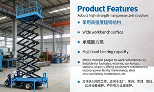 Высококачественная ножничная подъемная платформа грузоподъемностью 500 кг, высотой подъема 6-11 м для использования на заводах, складах, в аэропортах, при обслуживании и строительстве, на открытом воздухе - Product Image 4