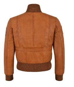 Veste aviateur pour femme en cuir Nappa vintage véritable 100% sur mesure, style Top Gun, fermeture éclair YKK de qualité supérieure, étiquette privée OEM - Product Image 4