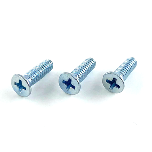 Vis à métaux à tête plate Phillips galvanisées en acier au carbone M3 M4 M6 pour machines - Product Image 6