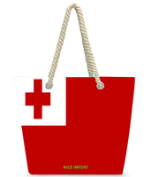 Sac fourre-tout Yap Flag avec poignées en corde de chanvre, grande capacité, durable, imperméable, sac à bandoulière polyvalent pour le travail, les voyages, la plage