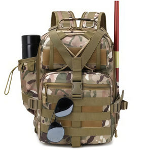 กระเป๋าเป้สะพายหลังลายพรางสำหรับตกปลากลางแจ้ง ทนทานต่อสภาพอากาศ กระเป๋าเป้ 2-in-1/กระเป๋าแบบยุทธวิธี ความจุขนาดใหญ่ สะพายไหล่คู่ - Product Image 3