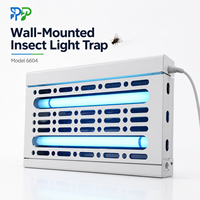 Trampa de Insectos UV de Pared 6604, Lámpara Atrapa Moscas de 365nm con Placa Adhesiva para Control de Plagas en Interiores