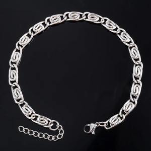 <span class=keywords><strong>Bracelet</strong></span> torsadé unique en acier inoxydable pour femmes et hommes, chaîne de cheville/main avec rallonge, accessoires de bijoux d'été - Product Image 3