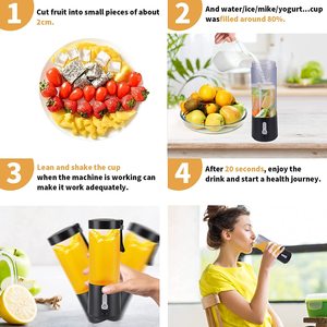 Bulk Portable Ice Blender - <b>Kitchen</b> Appliances 6-Blade High Speed Juicer Cup for Making Ice Shakes Smoothies & Frozen Drinks - Product Image 6