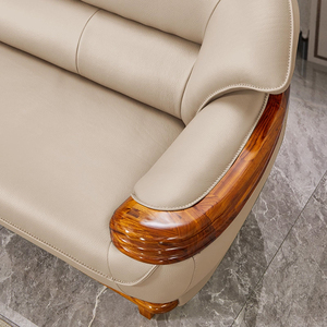 Bộ bàn ghế phòng khách sang trọng phong cách châu Âu, ghế <span class=keywords><strong>sofa</strong></span> góc cao cấp kiểu cổ điển với gỗ mun nguyên khối dành cho khách sạn và biệt thự - Product Image 5