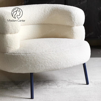 Madamcenter Unique Luxury Single Sofa Chair Modern Design Style Fluffy High-end pour Hôtel Club Salon Réception Fait de Bois