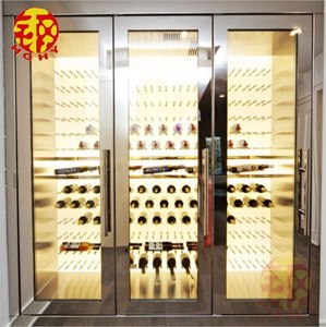 Metal de lujo de acero dorado Deko Home Wine Cabinet bar OEM Modern Home bar Gabinete Estante - Product Image 2