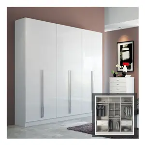 2023 Amoires ที่ทันสมัยที่กำหนดเองทำสีขาวรูปตัว L ไม้สักไม้ MDF คลาสสิกที่เรียบง่ายล่าสุดตู้ห้องนั่งเล่นห้องนอนตู้เสื้อผ้าการออกแบบ