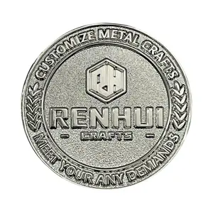 Logo personnalisé plaque d'or ronde pièce vierge en métal 30mm 40mm 50mm pièces de défi pour la gravure