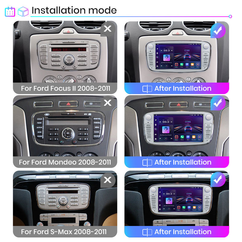 Junsun UK Stock Android Auto Car Radio for Ford Models