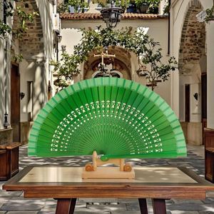 Abanico Plegable de Papel con Diseño Folclórico Personalizado, Temática Musical y de Ángeles, Artesanía de Bambú Pintado para Fiestas de Baile - Product Image 2