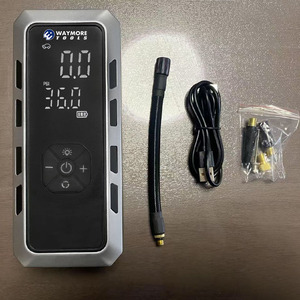 Compresseur d'air - Pompe à air pour pneus de voiture avec manomètre numérique, lumière LED et fonction d'arrêt automatique - Product Image 4