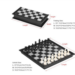 Juego de Ajedrez de plástico educativo para mujer, tablero magnético plegable, uso en interiores, entrenamiento designado oficialmente - Product Image 2