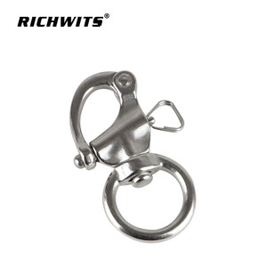 RICHWITS 316 Stainless Steel Rotary Shackle With Screw <b>Pin</b> For Rope Connection - Product Image 1