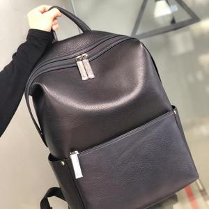 Sac à dos de luxe <span class=keywords><strong>en</strong></span> cuir pleine fleur grainé pour homme, sacoche d'affaires pour ordinateur portable <span class=keywords><strong>en</strong></span> cuir de vachette importé de première qualité, sac à dos de voyage exécutif personnalisé - Product Image 1