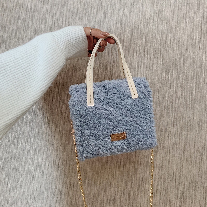 Kit de bolso tejido a mano gris