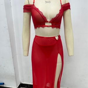 <b>Sexy</b> Solid Color Breathable Sheer Lingerie <b>Set</b> Hot Sell High Quality Women <b>Bra</b> Brief <b>Set</b> - Product Image 4