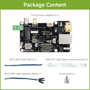 Adaptateur de connecteur Pi5 (F) PCIe vers M.2, adaptateur multifonctionnel, sortie 4K, RTL8125, Ethernet 2,5 GbE, prend en charge Raspberry Pi OS K436 - Product Image 4