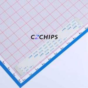 FFC-1.0-13-100-A-4-8 FFC Cable (Flexible Flat Cable) P=1mm Connector 13P 1mm 0.3mm Non-Inverting - Product Image 1