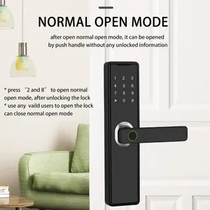 Serrure de porte biométrique à empreinte digitale Bluetooth Smart Deadbolt Digital WIFI Lock Smart Password Tuya App Keyless Fingerprint Door Lock