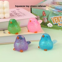 Juguete Antiestrés de Goma Transparente con Forma de Gorrillo, Juguete Creativo de Pájaro de Rebote Lento para Aliviar el Estrés, Disponible al por Mayor