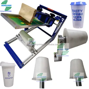 Plastic Paper Cup Clamp For Cylindrical Round Manual Screen Printing Machine Bottle Manual Screen Printer