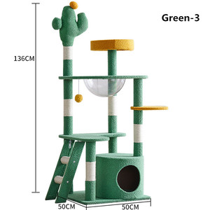 <strong>Large</strong> Luxury Pet Condo <strong>Trees</strong> Play Furniture Scratcher Modern Green <strong>Cat</strong> <strong>Tree</strong> Tower Multi-Layer <strong>Cat</strong> <strong>Climbing</strong> Frame <strong>Tree</strong> - Product Image 4