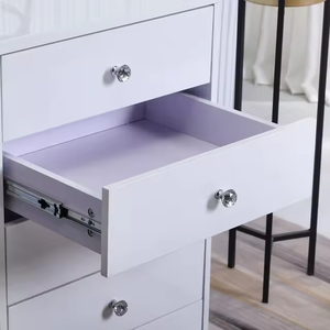 Comò Bianco Stile Fabbrica YIFAN con 5 Cassetti, Tavolo Adatto per Camera <span class=keywords><strong>da</strong></span> Letto di Ragazze - Product Image 4