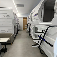 Lit capsule insonorisé individuel moderne de luxe pour auberges, maisons conteneurs et appartements - Habillage en nouveau matériau durable et sûr