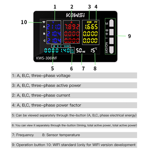 KWS-306 80A OUVP Medidor de Control Remoto WiFi Inteligente con Programación de 365 Días, 9 Protecciones de Seguridad, Temporizador y Protector de Medidor - Product Image 6