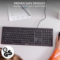 Clavier filaire OEM ODM Stream pour PC portable, touches silencieuses, sensation de frappe unique, design fin, commutateurs à ciseaux SX, USB-A Q