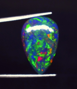 Opale d'Éthiopie naturelle multi-feu, cabochon 6,3 CT, pierre précieuse en vrac de haute qualité, forme goutte d'eau du Rajasthan, 19,8x13x5,8mm - Product Image 3