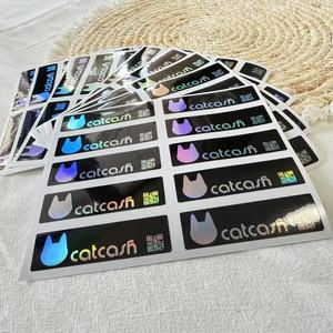 Logotipo personalizado autoadhesivo impermeable Holo brillo pegatinas - Product Image 4