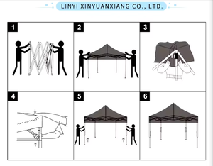 Xinyuanxiang Carpa para Grandes Eventos y Ferias Comerciales, Carpa Extensible Impermeable de Tela Oxford para Exteriores, <span class=keywords><strong>Toldo</strong></span> de <span class=keywords><strong>3x3</strong></span> Metros, Color Negro - Product Image 6