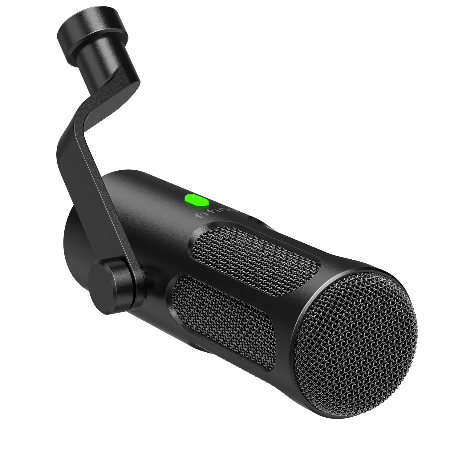 Fifine mikrofon rekaman Radio dinamis, mikrofon siaran vokal profesional dengan penutup Anti semprotan