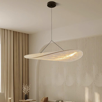 Lustre suspendu d'intérieur de style nordique moderne en tissu de soie pour restaurant et salon