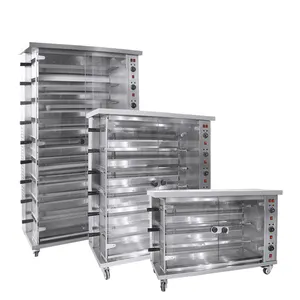 Chuangyu Heavy-Duty Rotisserie Máy nướng điện với 3/6/9 xiên tự động gà Rotisserie gà Máy rang