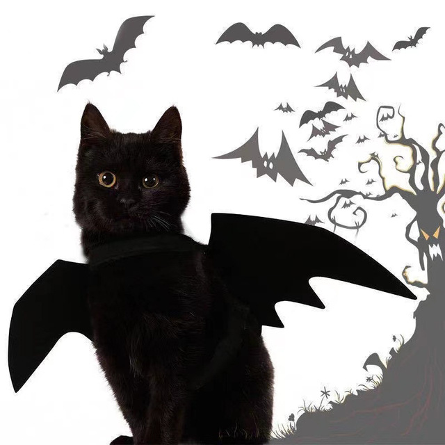 Halloween Party Pet Cat Apparel Accessories Bat Wings Cat Accessories