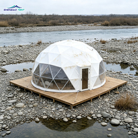 Роскошный водонепроницаемый геодезический купольный шатер-отель для глэмпинга, сборный дом для кемпинга на открытом воздухе на 6 человек, для выставок