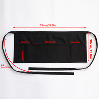 Kit tablier de taille pour serveuse, chef, personnel de café, uniforme de travail pour femme avec logo, style coréen, anti-salissure, 3 poches, polyester