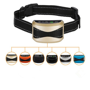 Collier intelligent à ultrasons pour le contrôle des aboiements des chiens, dispositif d'entraînement entièrement automatique, étanche et rechargeable, couleur or - Product Image 4