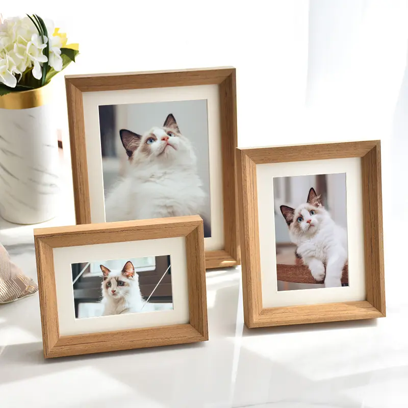 Diy Manufacturers Solid Wood Photo Frame Table Photo Wall Wood Three-Dimensional Picture Frame