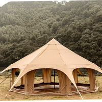 Lodge de villégiature de luxe en plein air, tente en toile pour hôtel, safari et glamping