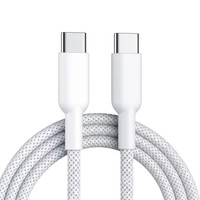 Nouveauté Câble de charge rapide USB-C vers C double port type C en nylon tressé 3A pour iPhone Xiaomi Samsung