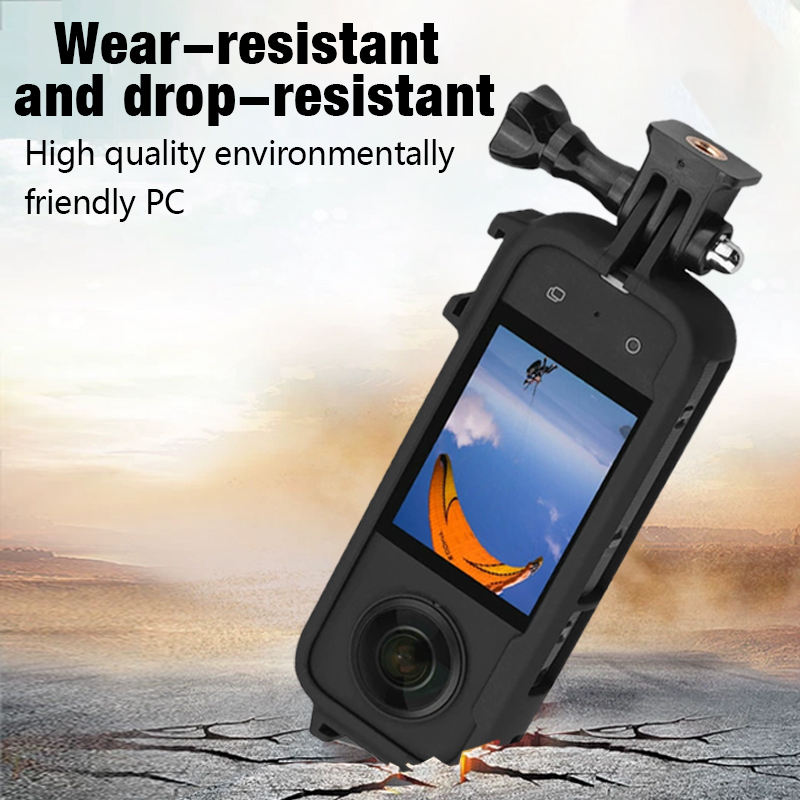 Camera Protective Cage for Insta360 X3 / Plastic Camera Protective Cage Housing Frame With Lens Protector for Insta360 X3 Camera