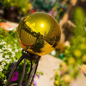 Esfera Decorativa de Jardín de 20 Pulgadas (50 cm) Irrompible de Acero Inoxidable Cromado con Efecto Espejo para Exteriores, Césped, Patio, Jardín, Globo de Observación de 500 mm - Product Image 2