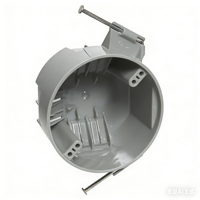 W520A Boîtier de plafond 1 poste 20,0 Cu en PVC bleu, neuf, en vrac, pour ventilateur mural, boîte de sortie électrique ronde en PVC avec clous intégrés